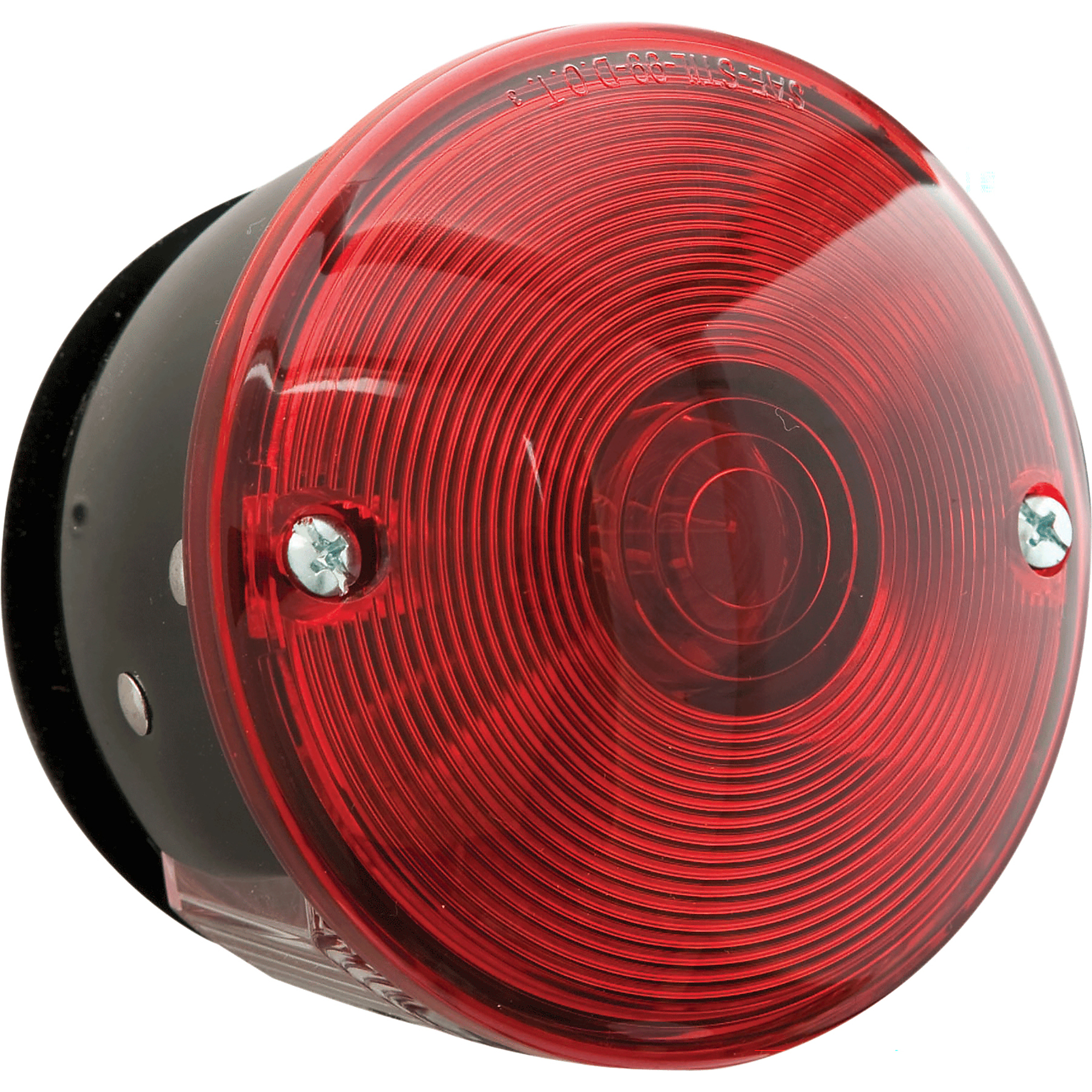 RED ROUND SURF MOUNT STOP/TURN/TAIL LIGHT; DRIVER